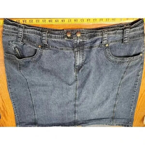 Blue Denim Jean Skirt Plus Size 26